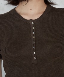 【2026秋冬新作】Rib Henley Knit Top｜リブヘンリーニットトップ