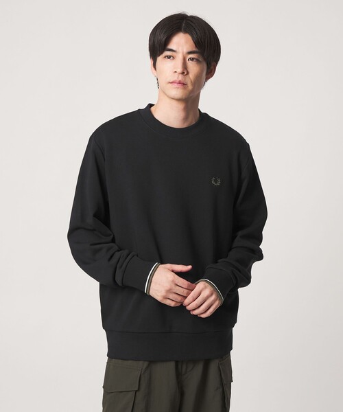 FRED PERRY(フレッドペリー)の「<FRED PERRY>クルーネック 長袖 スウェット(スウェット・メンズ・ダークオレンジ/ブラック/オリーブ・XL/L/M)」の2枚目の写真