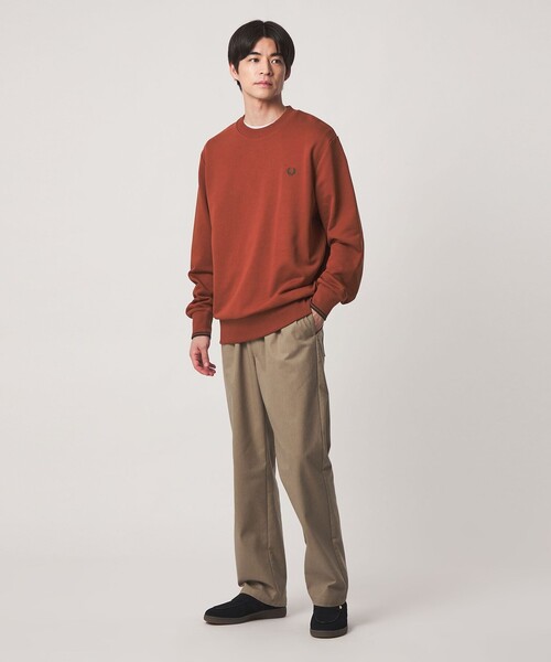 FRED PERRY(フレッドペリー)の「<FRED PERRY>クルーネック 長袖 スウェット(スウェット・メンズ・ダークオレンジ/ブラック/オリーブ・XL/L/M)」の4枚目の写真