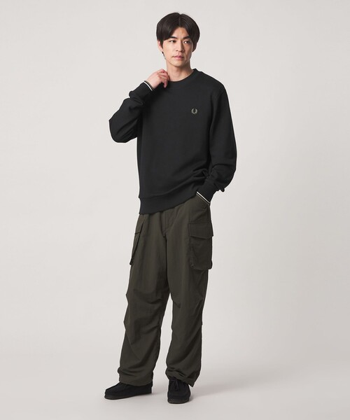 FRED PERRY(フレッドペリー)の「<FRED PERRY>クルーネック 長袖 スウェット(スウェット・メンズ・ダークオレンジ/ブラック/オリーブ・XL/L/M)」の5枚目の写真
