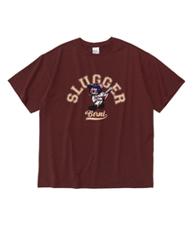 ベースボールプレイングベルニドライフィット半袖Tシャツ(ワイン)