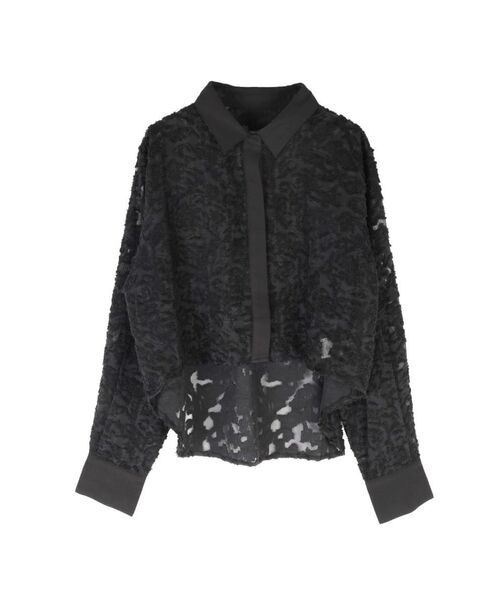 :ETHROF(イーサオブ)の「FRINGE JACQUARD HIGH-LOW SHIRT(シャツ/ブラウス・レディース・ブラック・MEDIUM)」の13枚目の写真