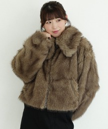 フェイクファーショートジャケット