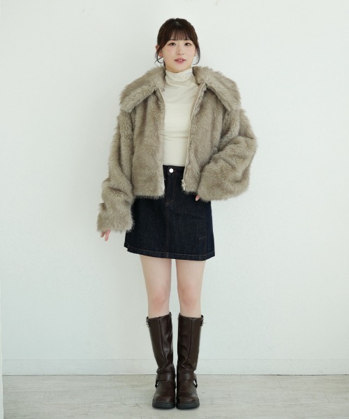 Nulli(ヌリ)の「フェイクファーショートジャケット(その他アウター・レディース・ベージュ系その他/ブラウン/ベージュ/アイボリー/ブラウン系その他・FREE)」の16枚目の写真