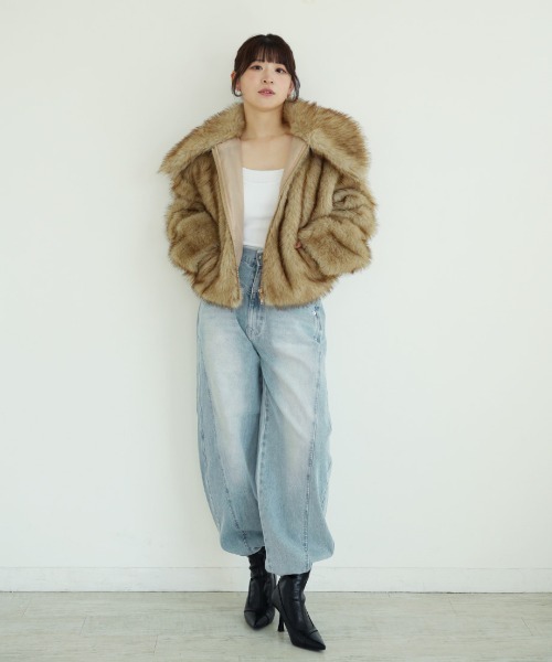 Nulli(ヌリ)の「フェイクファーショートジャケット(その他アウター・レディース・ベージュ系その他/ブラウン/ベージュ/アイボリー/ブラウン系その他・FREE)」の20枚目の写真