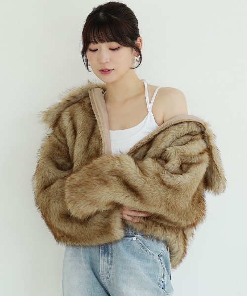 Nulli(ヌリ)の「フェイクファーショートジャケット(その他アウター・レディース・ベージュ系その他/ブラウン/ベージュ/アイボリー/ブラウン系その他・FREE)」の22枚目の写真