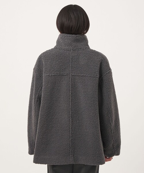 green label relaxing（グリーンレーベルリラクシング）の「［size SHORTあり］ボア スタンドカラー ブルゾン（ブルゾン・レディース・ナチュラル/ブラウン/グレー・SHORT/38/36）」の16枚目の写真