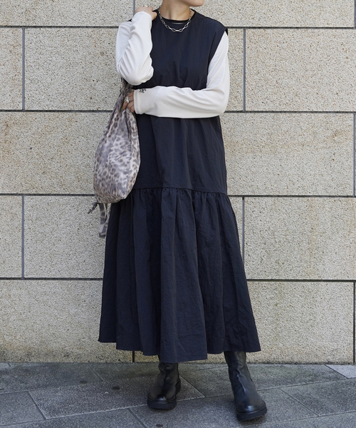 JOURNAL STANDARD LUXE(ジャーナルスタンダード ラックス)の「T's NS-OP(ワンピース・レディース・ブラック・FREE)」の2枚目の写真