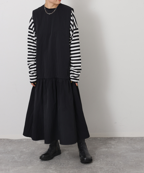 JOURNAL STANDARD LUXE(ジャーナルスタンダード ラックス)の「T's NS-OP(ワンピース・レディース・ブラック・FREE)」の4枚目の写真