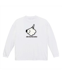 NOBOUND(ノーバウンド) 長袖Tシャツ サムズアップ イラスト プリント ビッグシルエット 5.6オンス ビッグTシャツ メンズ レディース ユニセックス ストリート