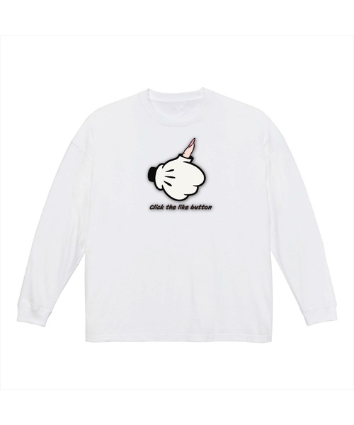 NOBOUND(ノーバウンド)の「NOBOUND(ノーバウンド) 長袖Tシャツ サムズアップ イラスト プリント ビッグシルエット 5.6オンス ビッグTシャツ メンズ レディース ユニセックス ストリート(Tシャツ/カットソー・メンズ・ホワイト系1/ホワイト系2/ブラック系2/ブラック系1/ブラック系4/ブラック系3・XL/L/M/S)」の2枚目の写真