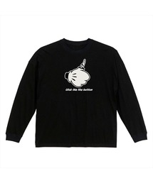 NOBOUND(ノーバウンド) 長袖Tシャツ サムズアップ イラスト プリント ビッグシルエット 5.6オンス ビッグTシャツ メンズ レディース ユニセックス ストリート