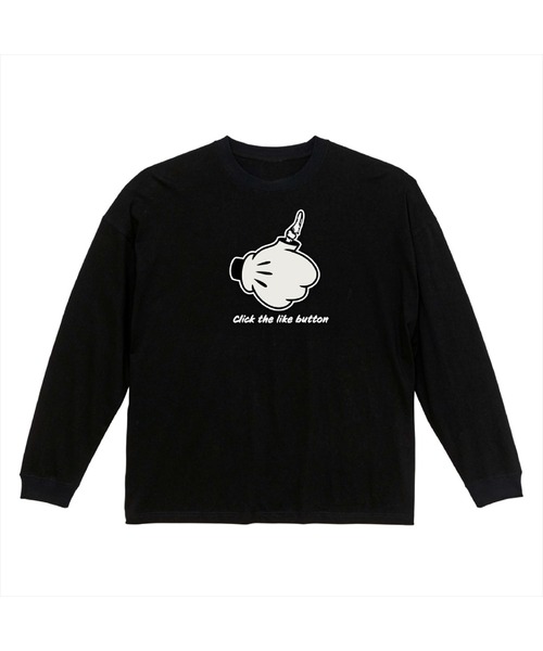 NOBOUND(ノーバウンド)の「NOBOUND(ノーバウンド) 長袖Tシャツ サムズアップ イラスト プリント ビッグシルエット 5.6オンス ビッグTシャツ メンズ レディース ユニセックス ストリート(Tシャツ/カットソー・メンズ・ホワイト系1/ホワイト系2/ブラック系2/ブラック系1/ブラック系4/ブラック系3・XL/L/M/S)」の3枚目の写真