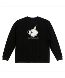 NOBOUND（ノーバウンド） 長袖Tシャツ サムズアップ イラスト プリント ビッグシルエット 5.6オンス ビッグTシャツ メンズ レディース ユニセックス ストリート