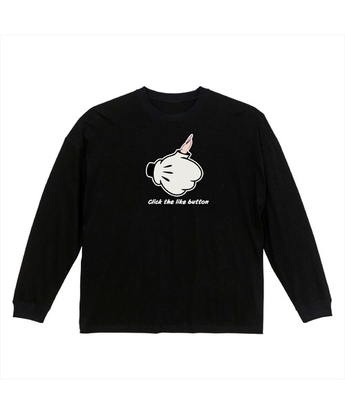 NOBOUND(ノーバウンド)の「NOBOUND(ノーバウンド) 長袖Tシャツ サムズアップ イラスト プリント ビッグシルエット 5.6オンス ビッグTシャツ メンズ レディース ユニセックス ストリート(Tシャツ/カットソー・メンズ・ホワイト系1/ホワイト系2/ブラック系2/ブラック系1/ブラック系4/ブラック系3・XL/L/M/S)」の4枚目の写真