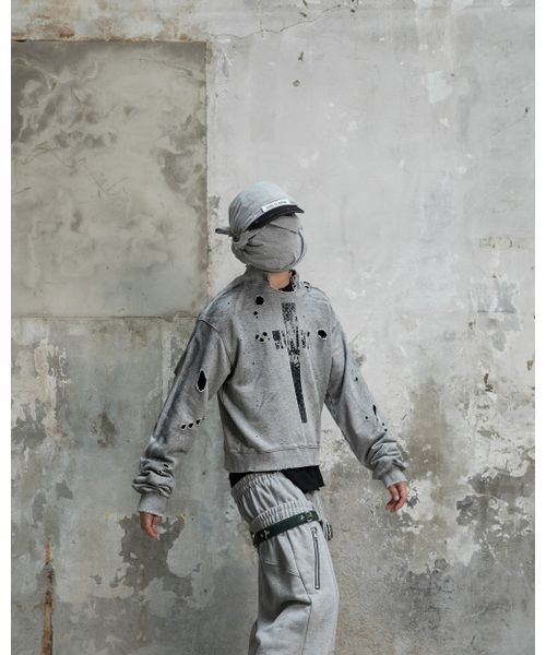 ROARINGRAD(ロアリングラド)の「クロスダメージスウェットシャツグレー(スウェット・レディース・その他・MEDIUM/LARGE)」の5枚目の写真