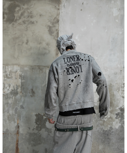 ROARINGRAD(ロアリングラド)の「クロスダメージスウェットシャツグレー(スウェット・レディース・その他・MEDIUM/LARGE)」の6枚目の写真