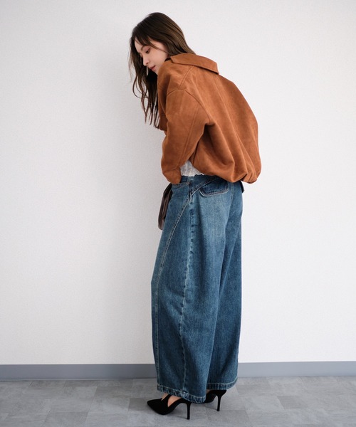 murea(ミュレア)の「サイドラインカーブステッチデニムパンツ(その他パンツ・レディース・ブルー/ブラウン/ライトブルー/ブラック・M/S)」の13枚目の写真