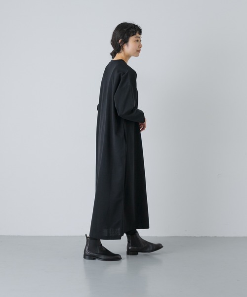 かぐれ(カグレ)の「『2サイズ展開』ストレートワイドカットワンピース(ワンピース・レディース・ブラック・0/1)」の3枚目の写真