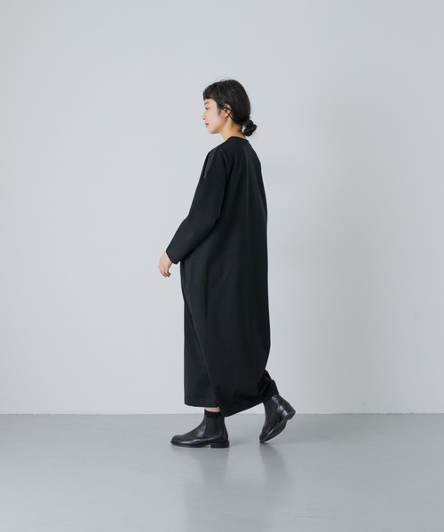 かぐれ(カグレ)の「『2サイズ展開』ストレートワイドカットワンピース(ワンピース・レディース・ブラック・0/1)」の5枚目の写真