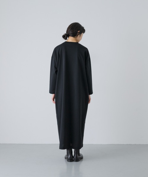 かぐれ(カグレ)の「『2サイズ展開』ストレートワイドカットワンピース(ワンピース・レディース・ブラック・0/1)」の8枚目の写真