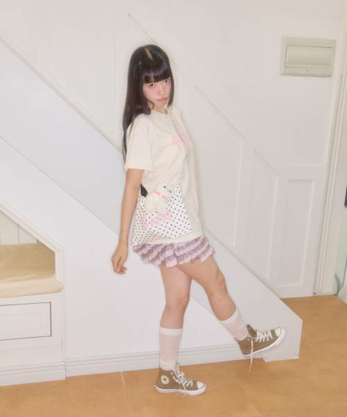 SHAKIRI（シャキリ）の「キリハートスカルパクシTシャツ（クリーム）（Tシャツ/カットソー・レディース・その他・FREE）」の2枚目の写真