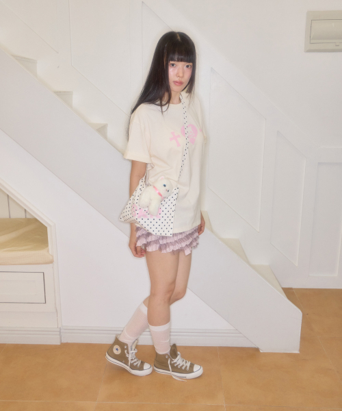 SHAKIRI（シャキリ）の「キリハートスカルパクシTシャツ（クリーム）（Tシャツ/カットソー・レディース・その他・FREE）」の3枚目の写真