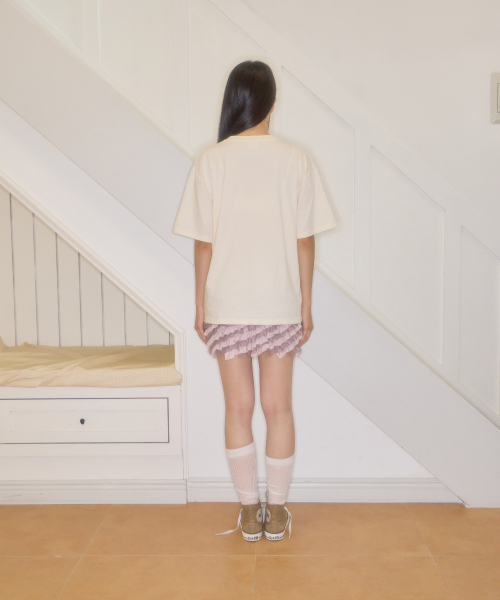 SHAKIRI（シャキリ）の「キリハートスカルパクシTシャツ（クリーム）（Tシャツ/カットソー・レディース・その他・FREE）」の6枚目の写真