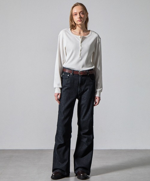 CLEL（クレイル）の「【CLEL】3D Tuck Denim Pants / 3Dタック デニムパンツ（デニムパンツ・メンズ・ネイビー/ブラック/インディゴブルー・XS/S/M/L）」の16枚目の写真