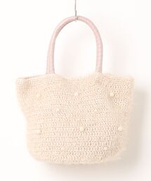 【SB】【cooco】JSC パール付フェザーニットトートバッグ