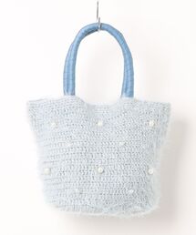 【SB】【cooco】JSC ﾊﾟｰﾙ付ﾌｪｻﾞｰﾆｯﾄﾄｰﾄﾊﾞｯｸﾞ