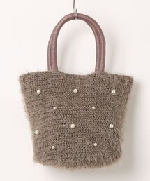 【SB】【cooco】JSC パール付フェザーニットトートバッグ