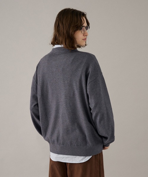 ONCILY（オンシェリー）の「SILVER BUTTON KNIT SHIRT / シルバーボタンニットシャツ（ニット/セーター・メンズ・チャコールグレー/ブラウン/カーキ/ブルー/ボルドー・SMALL/MEDIUM/LARGE）」の18枚目の写真