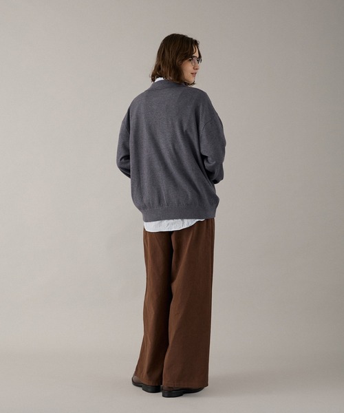 ONCILY（オンシェリー）の「SILVER BUTTON KNIT SHIRT / シルバーボタンニットシャツ（ニット/セーター・メンズ・チャコールグレー/ブラウン/カーキ/ブルー/ボルドー・SMALL/MEDIUM/LARGE）」の10枚目の写真