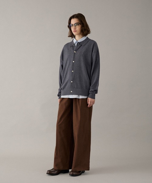 ONCILY（オンシェリー）の「SILVER BUTTON KNIT SHIRT / シルバーボタンニットシャツ（ニット/セーター・メンズ・チャコールグレー/ブラウン/カーキ/ブルー/ボルドー・SMALL/MEDIUM/LARGE）」の21枚目の写真