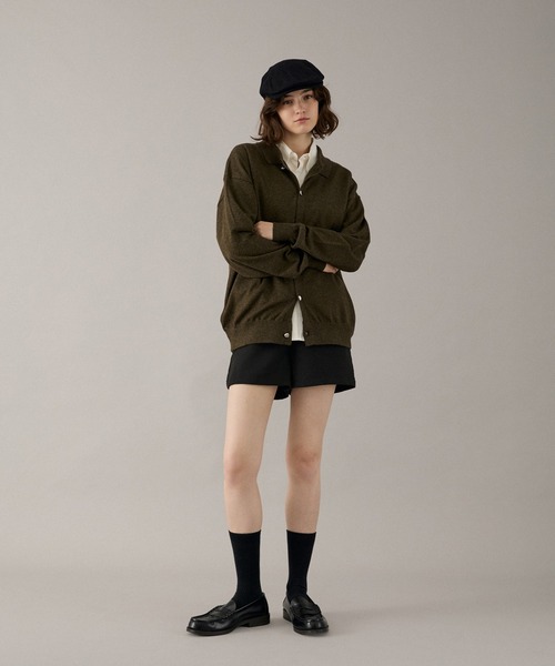 ONCILY（オンシェリー）の「SILVER BUTTON KNIT SHIRT / シルバーボタンニットシャツ（ニット/セーター・メンズ・チャコールグレー/ブラウン/カーキ/ブルー/ボルドー・SMALL/MEDIUM/LARGE）」の7枚目の写真