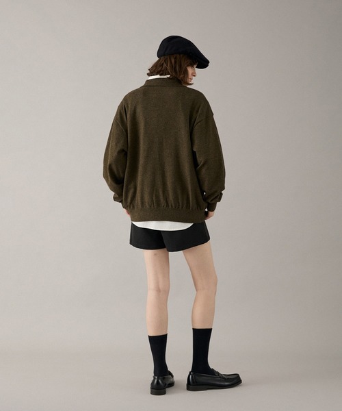 ONCILY（オンシェリー）の「SILVER BUTTON KNIT SHIRT / シルバーボタンニットシャツ（ニット/セーター・メンズ・チャコールグレー/ブラウン/カーキ/ブルー/ボルドー・SMALL/MEDIUM/LARGE）」の9枚目の写真