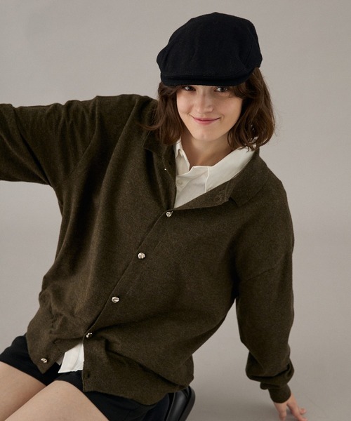 ONCILY（オンシェリー）の「SILVER BUTTON KNIT SHIRT / シルバーボタンニットシャツ（ニット/セーター・メンズ・チャコールグレー/ブラウン/カーキ/ブルー/ボルドー・SMALL/MEDIUM/LARGE）」の13枚目の写真
