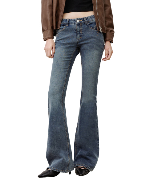 DECET WOMEN（デケット ウーマン）の「[YOONSOAP X DECET WOMAN] Stitch Pocket Low Rise Slim Flared Jeans DCWPT036BLUE（デニムパンツ・レディース・その他・LARGE/MEDIUM/SMALL/X-SMALL）」の6枚目の写真