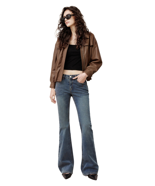 DECET WOMEN（デケット ウーマン）の「[YOONSOAP X DECET WOMAN] Stitch Pocket Low Rise Slim Flared Jeans DCWPT036BLUE（デニムパンツ・レディース・その他・LARGE/MEDIUM/SMALL/X-SMALL）」の10枚目の写真