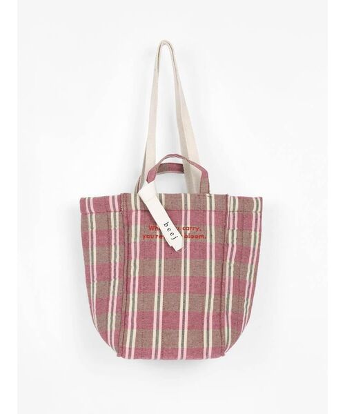 FIKA.(フィーカ)の「Multi-check quilting tote bag(ショルダーバッグ・レディース・ピンク/ミント・FREE)」の14枚目の写真