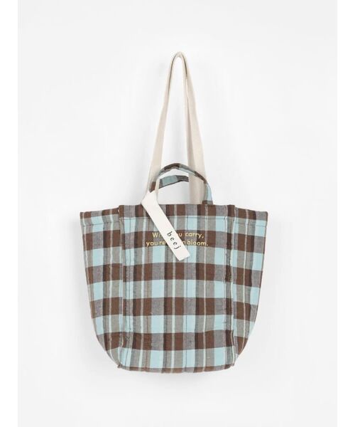 FIKA.(フィーカ)の「Multi-check quilting tote bag(ショルダーバッグ・レディース・ピンク/ミント・FREE)」の15枚目の写真
