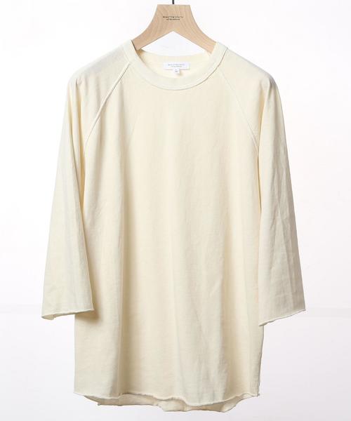 BEAUTY&YOUTH UNITED ARROWS（ビューティーアンドユースユナイテッドアローズ）の「BY ∴ ピグメント カットオフ クォータースリーブ カットソー◆（Tシャツ/カットソー・メンズ・オリーブ/ナチュラル/ダークグレー・LARGE/X-LARGE/MEDIUM/SMALL）」の3枚目の写真