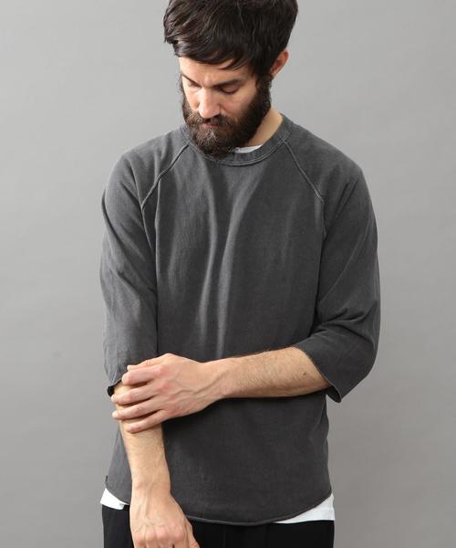 BEAUTY&YOUTH UNITED ARROWS（ビューティーアンドユースユナイテッドアローズ）の「BY ∴ ピグメント カットオフ クォータースリーブ カットソー◆（Tシャツ/カットソー・メンズ・オリーブ/ナチュラル/ダークグレー・LARGE/X-LARGE/MEDIUM/SMALL）」の13枚目の写真