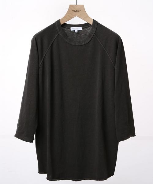 BEAUTY&YOUTH UNITED ARROWS（ビューティーアンドユースユナイテッドアローズ）の「BY ∴ ピグメント カットオフ クォータースリーブ カットソー◆（Tシャツ/カットソー・メンズ・オリーブ/ナチュラル/ダークグレー・LARGE/X-LARGE/MEDIUM/SMALL）」の16枚目の写真