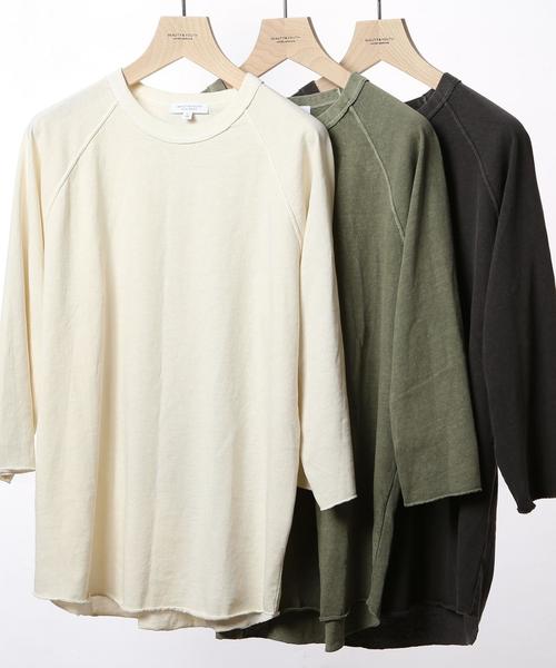 BEAUTY&YOUTH UNITED ARROWS（ビューティーアンドユースユナイテッドアローズ）の「BY ∴ ピグメント カットオフ クォータースリーブ カットソー◆（Tシャツ/カットソー・メンズ・オリーブ/ナチュラル/ダークグレー・LARGE/X-LARGE/MEDIUM/SMALL）」の9枚目の写真