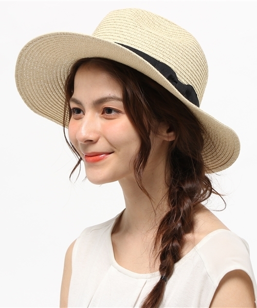 ROPE' PICNIC（ロペピクニック）の「ブレード広円中折ハット（ハット・レディース・ベージュ/オフホワイト/ブラウン・FREE）」の11枚目の写真