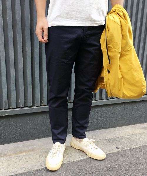 GREEN BOWL（グリーンボウル）の「GREEN BOWL 5Pocket Tapered Pants/グリーンボウルファイブポケットテーパードパンツ（その他パンツ・メンズ・ネイビー/ライトグレー・38/40）」の2枚目の写真