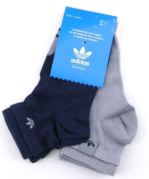 adidas（アディダス）の「TREFOIL SOCK 2P（ソックス/靴下・メンズ・ブラック/ブルー/ネイビー/ピンク・SMALL/LARGE）」の7枚目の写真