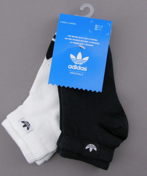 adidas（アディダス）の「TREFOIL SOCK 2P（ソックス/靴下・メンズ・ブラック/ブルー/ネイビー/ピンク・SMALL/LARGE）」の6枚目の写真